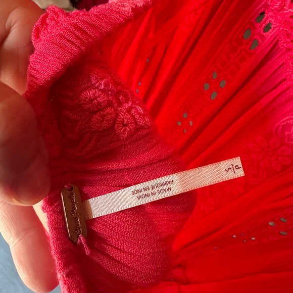 FREE people hot pink tunic top woman’s size small - Picture 3 of 3